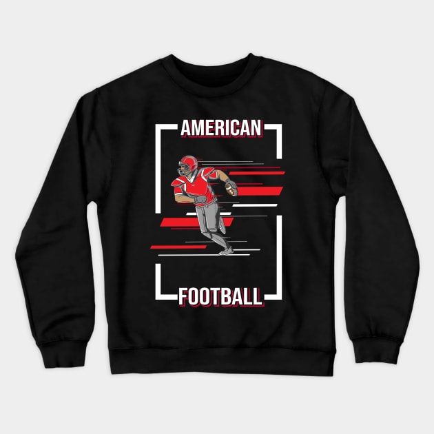 American Football Speed Player Crewneck Sweatshirt by Shirtbubble